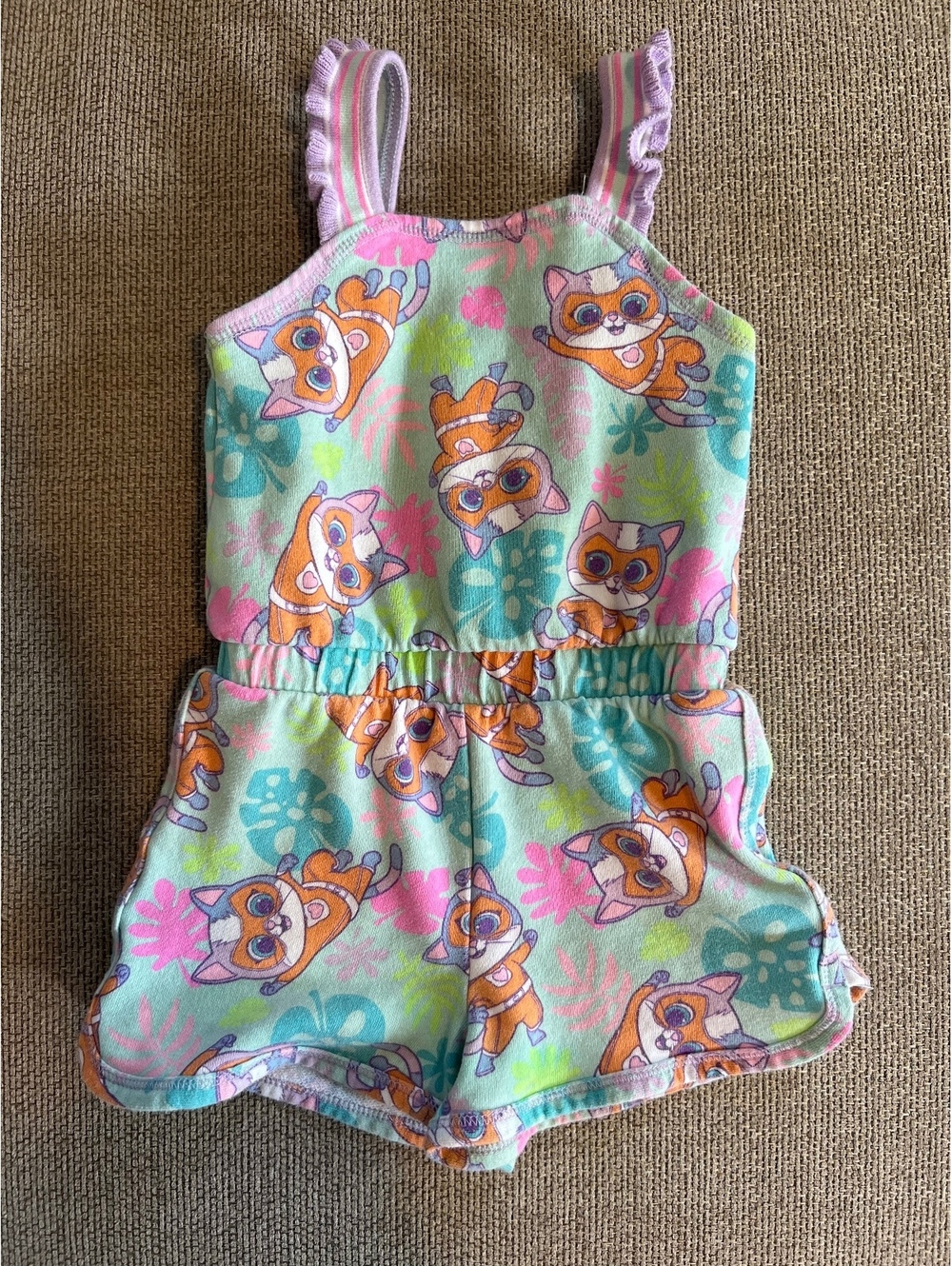 Superkitties Ruffle Romper